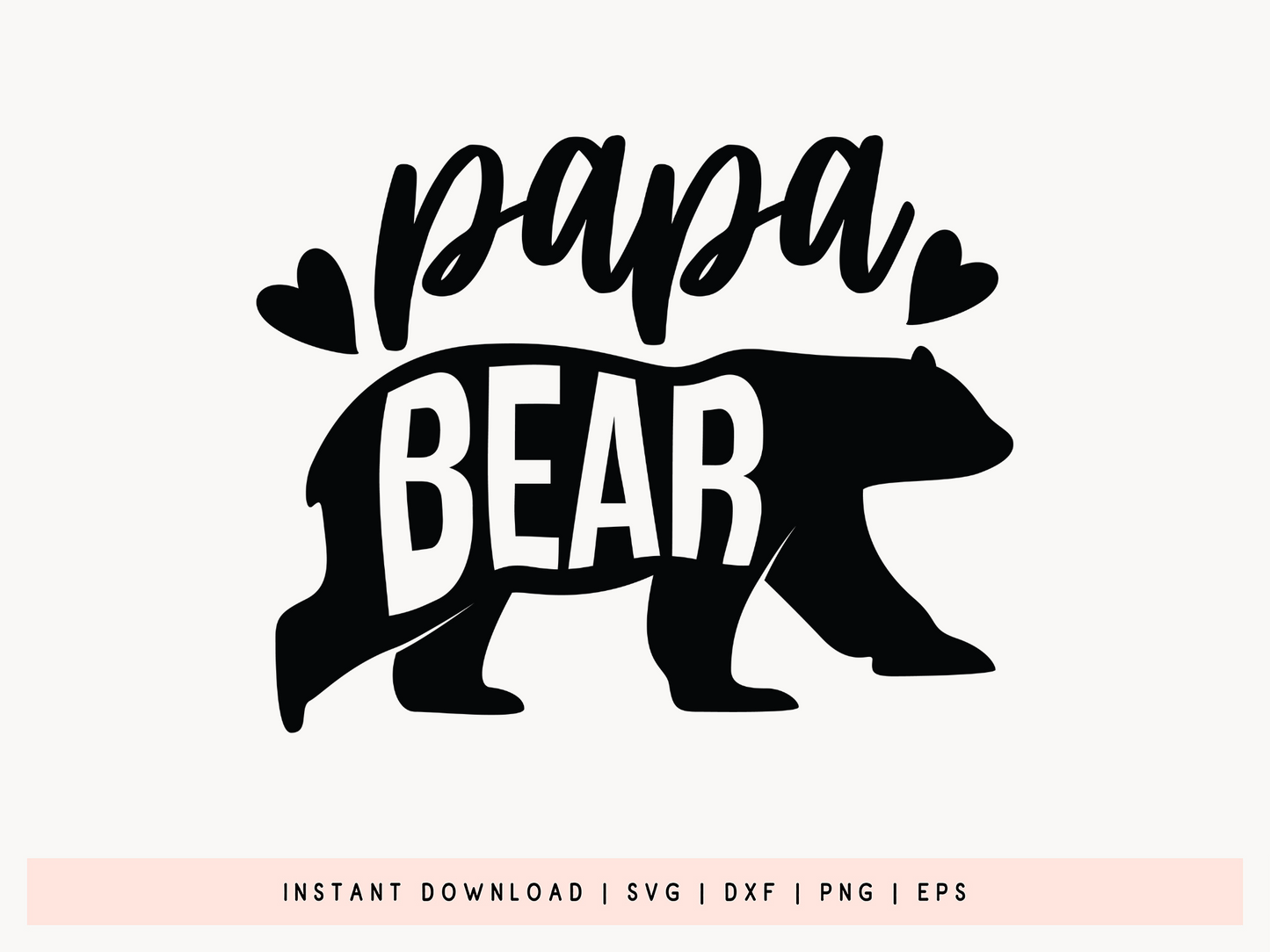 Papa Bear, Father's Day SVG Design