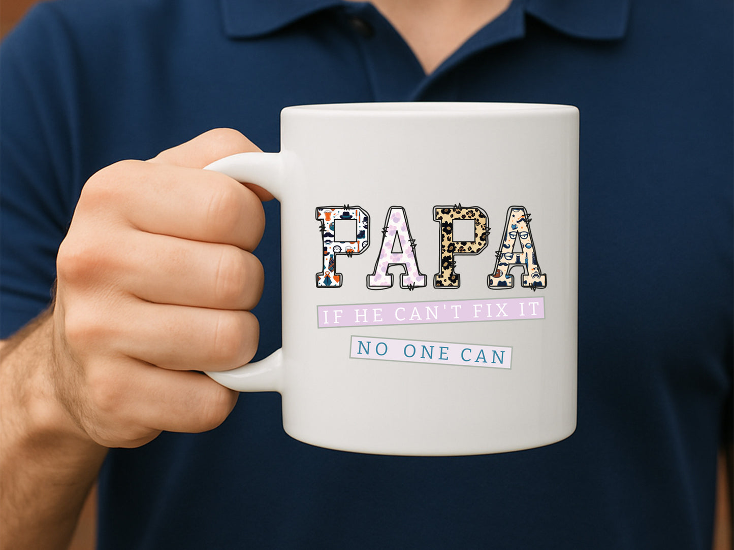 Papa If He Can't Fix It No One Can Sublimation PNG