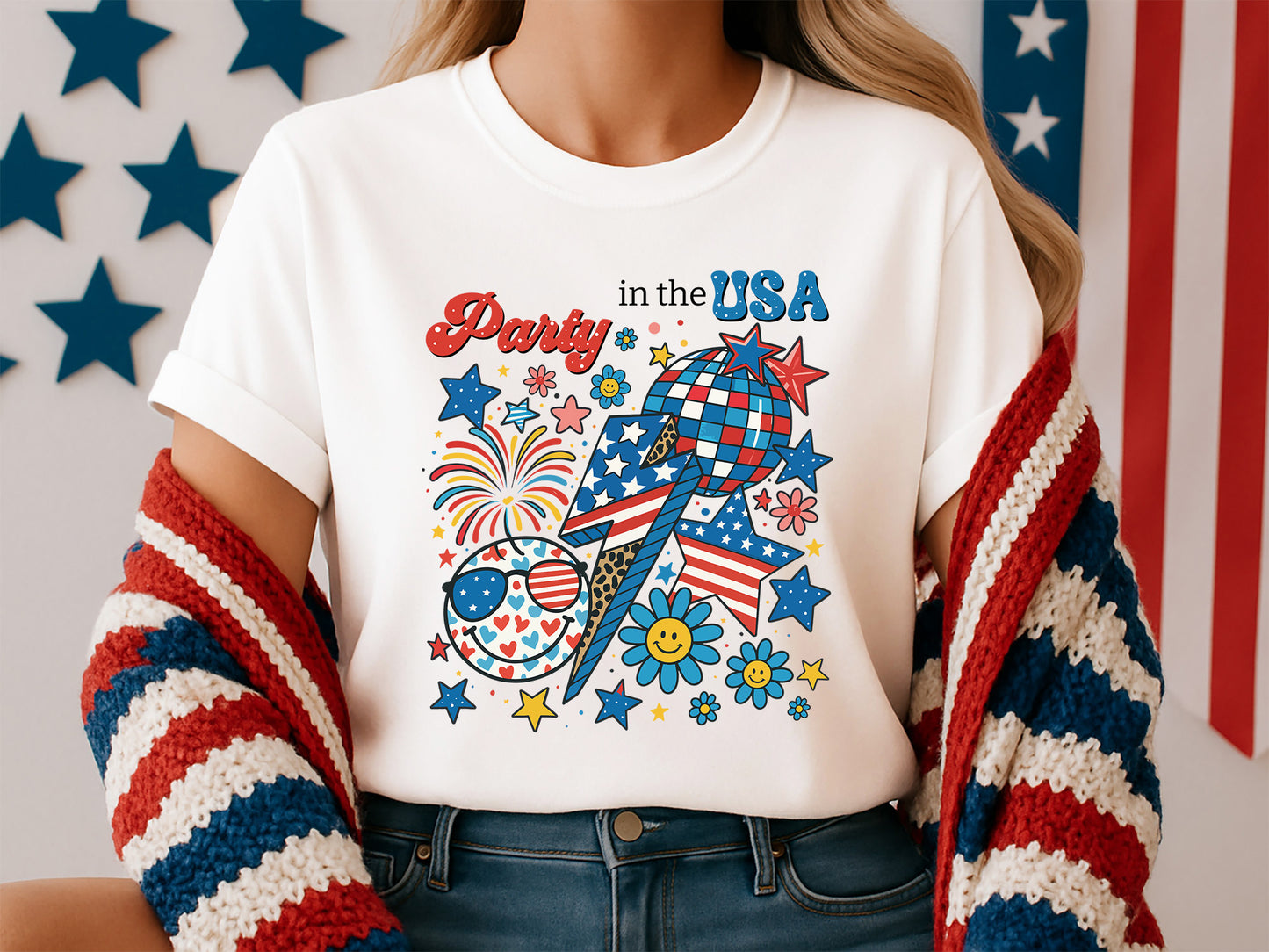 Party In The USA, Funny 4th of July Sublimation
