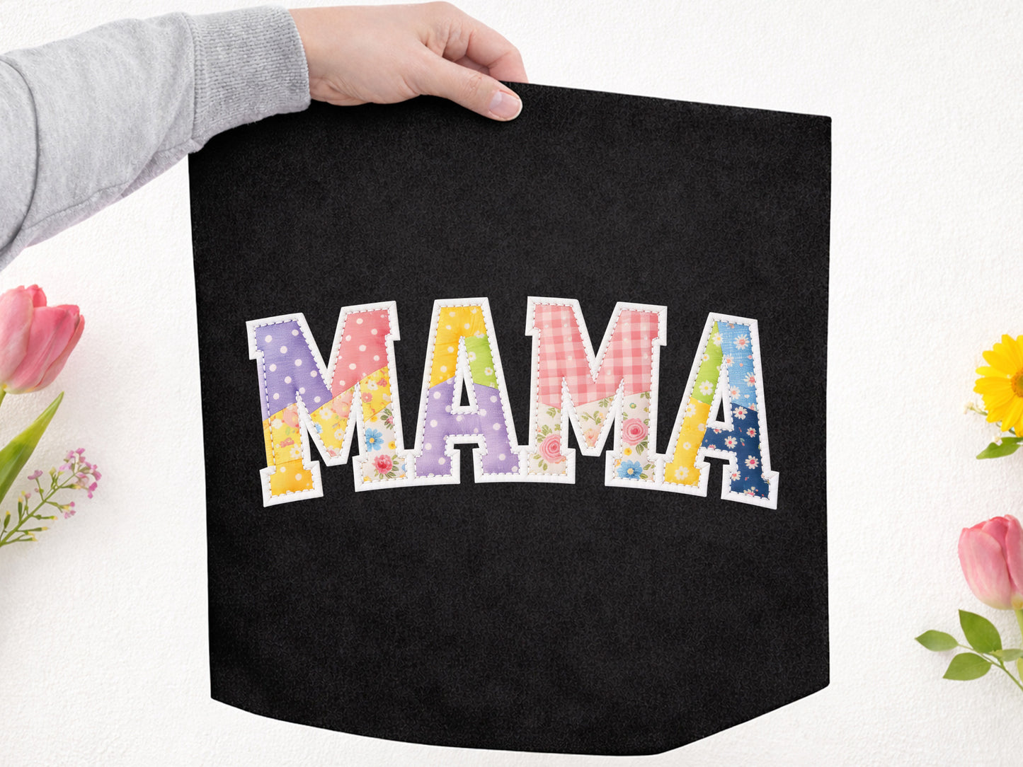 Patchwork Floral Mothers Day PNG Bundle