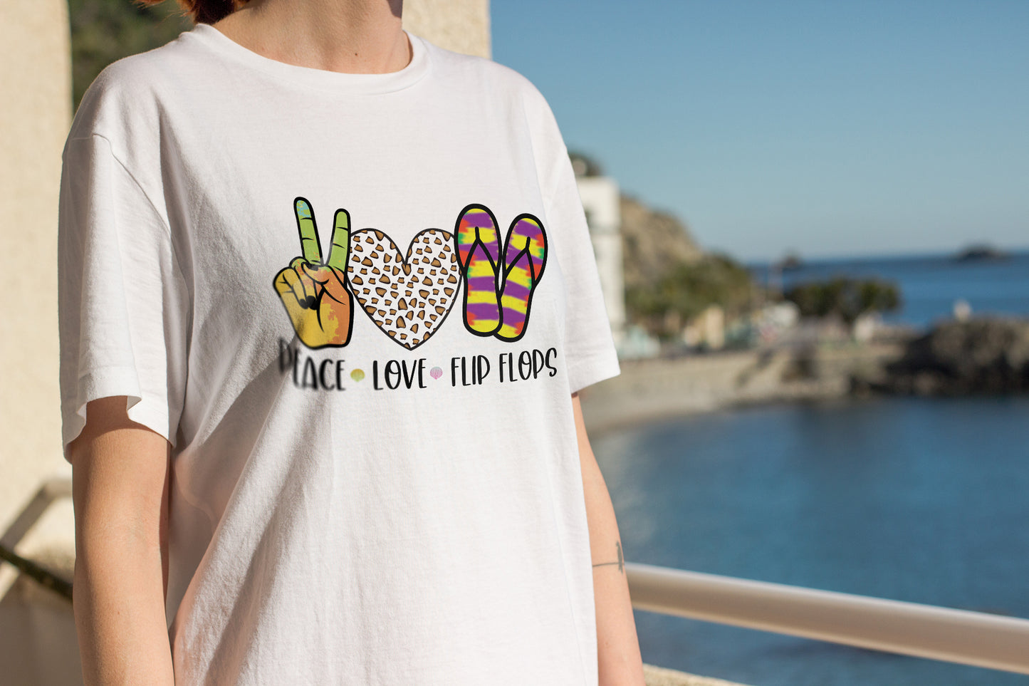 Peace Love Flip Flops, Funny Summer Sublimation