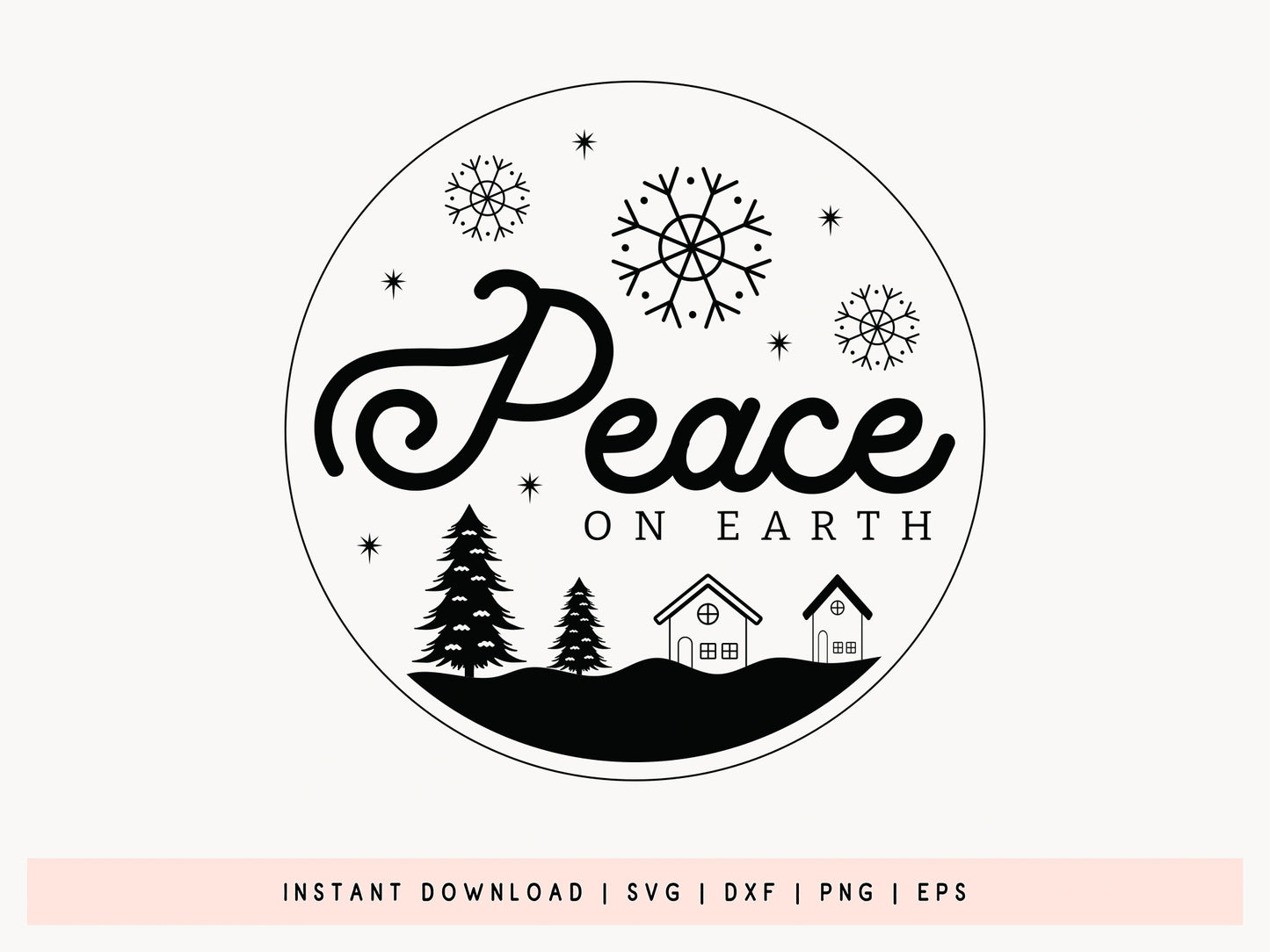 Peace On Earth - Funny Christmas Ornament SVG