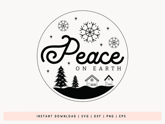 Peace On Earth - Funny Christmas Ornament SVG