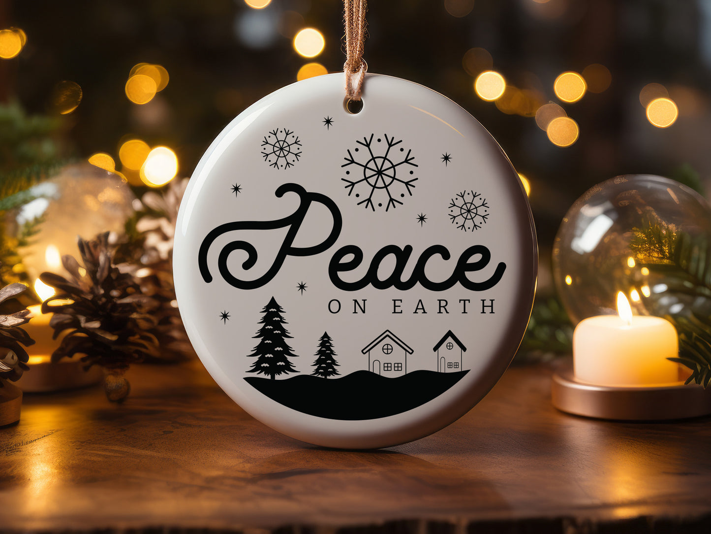 Peace On Earth - Funny Christmas Ornament SVG