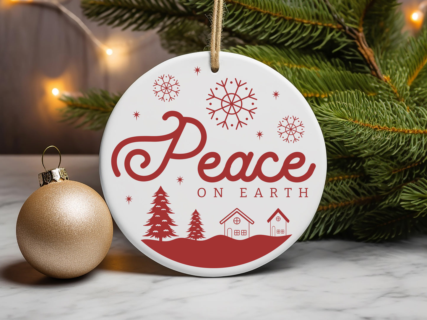 Peace On Earth - Funny Christmas Ornament SVG