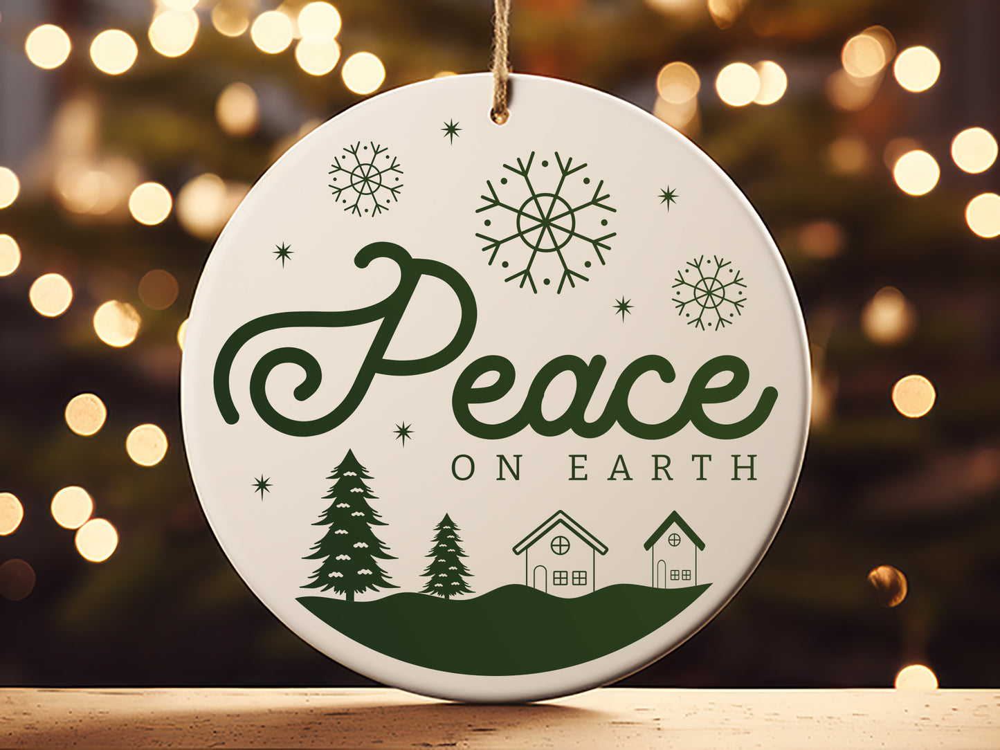 Peace On Earth - Funny Christmas Ornament SVG