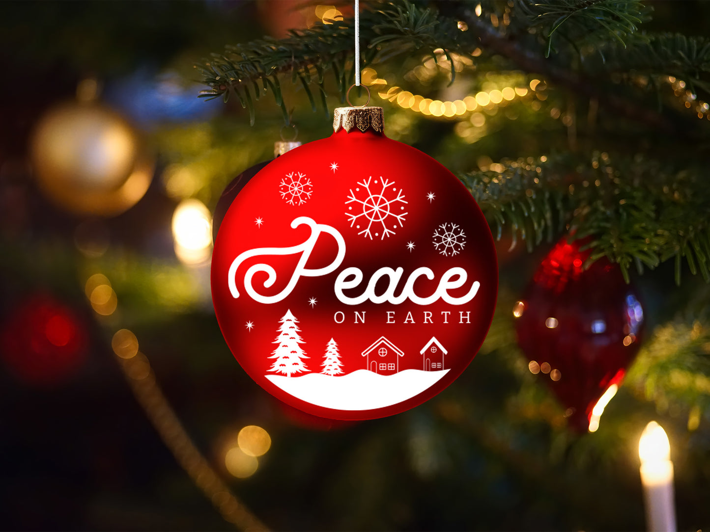 Peace On Earth - Funny Christmas Ornament SVG