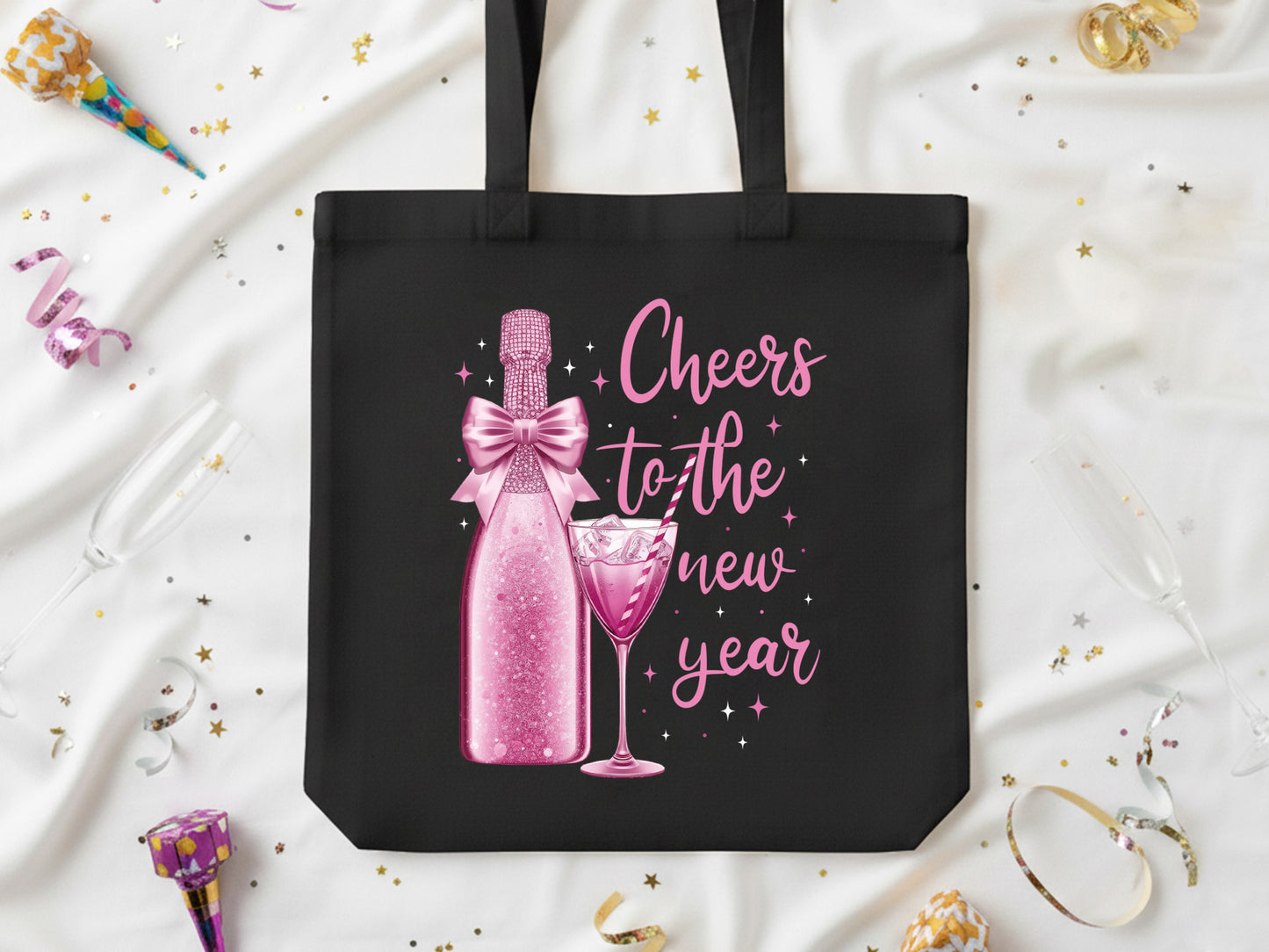 Pink Coquette Cheers to the New Year Sublimation