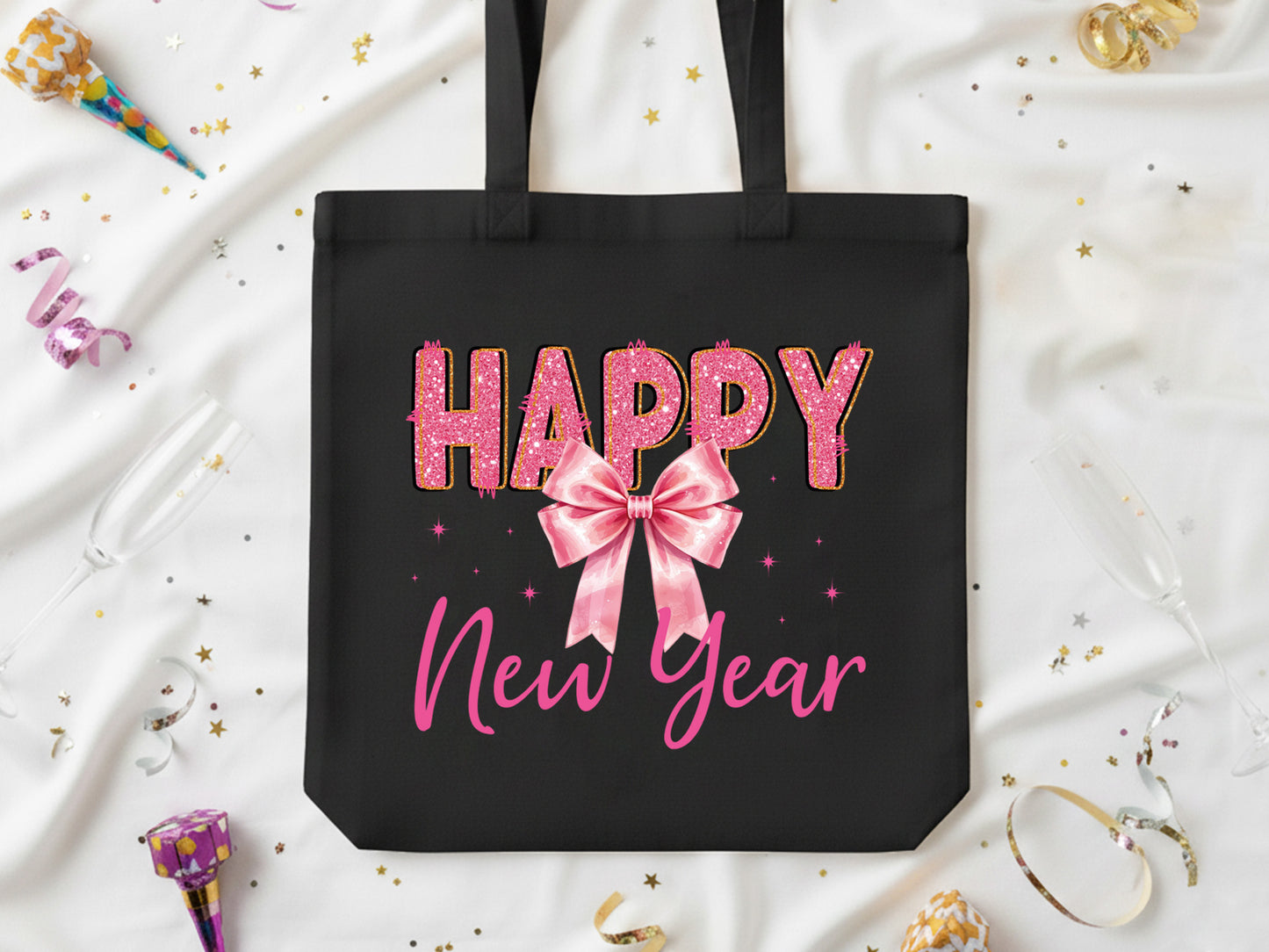 Pink Coquette Happy New Year Sublimation Print