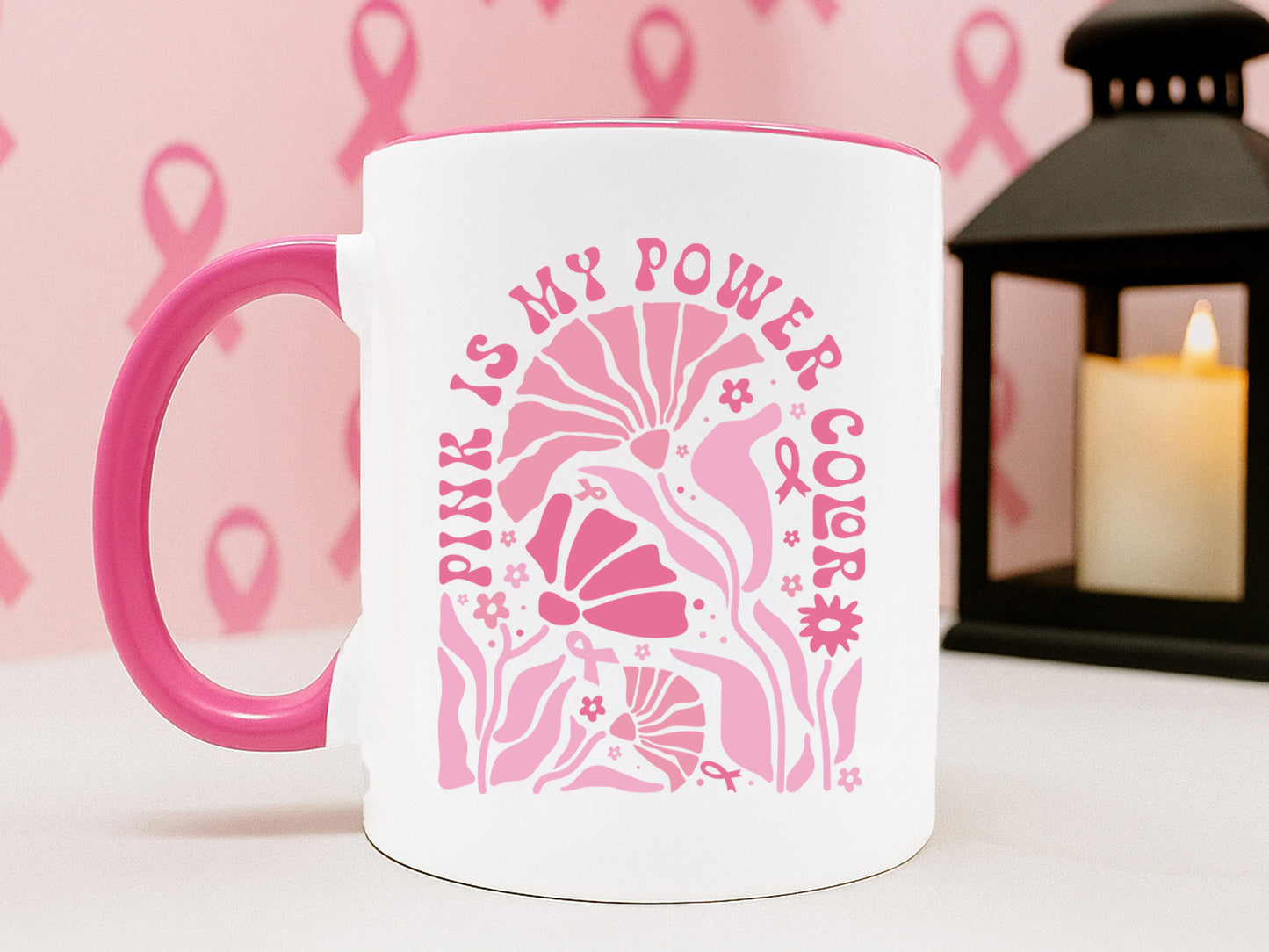 Pink is My Power Color, Boho Breast Cancer SVG