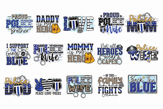 Police Sublimation Designs Bundle