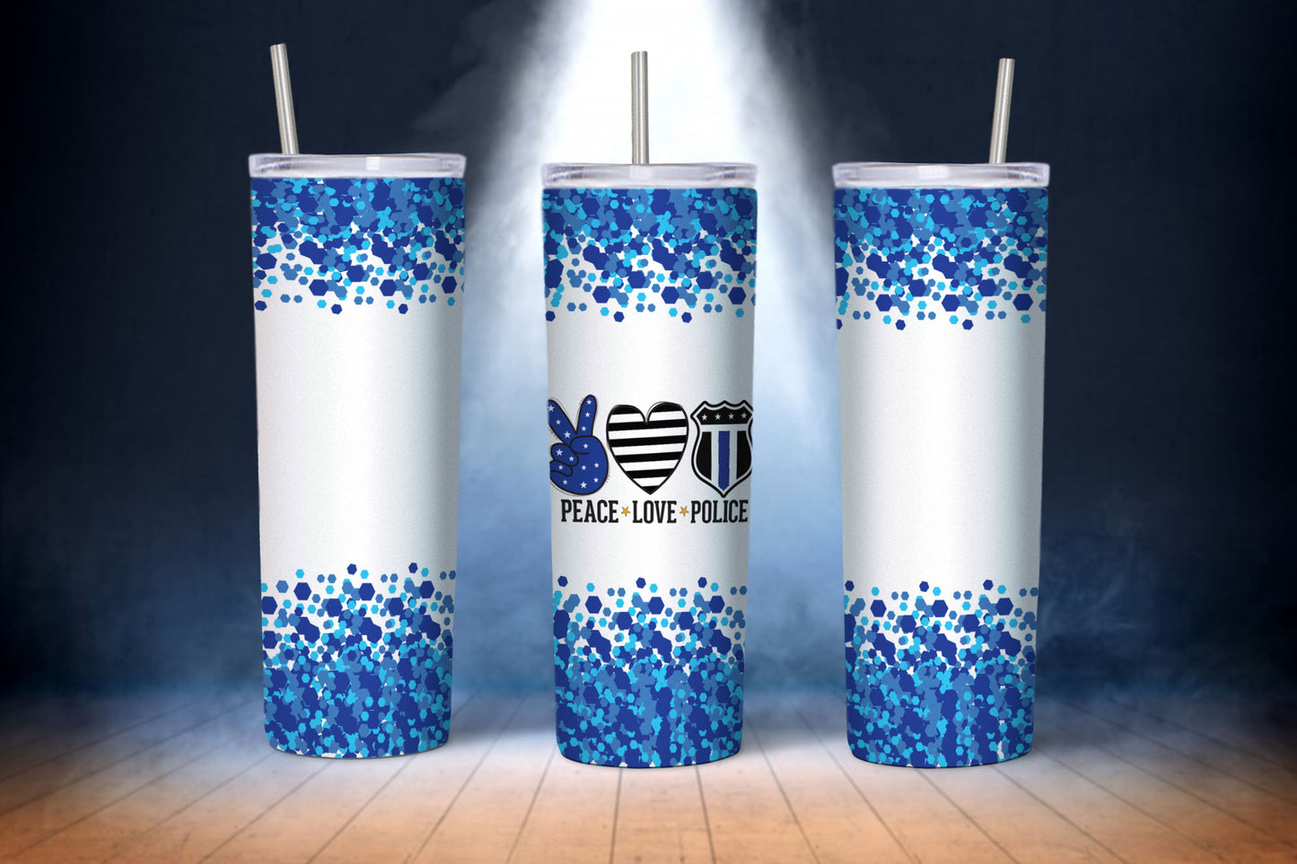 Police Tumbler Wraps Sublimation Bundle
