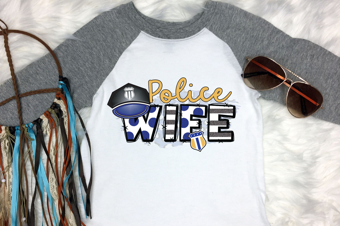 Police Wife PNG Sublimation Design