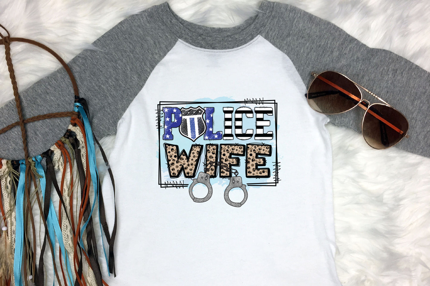 Police Wife Sublimation Design PNG