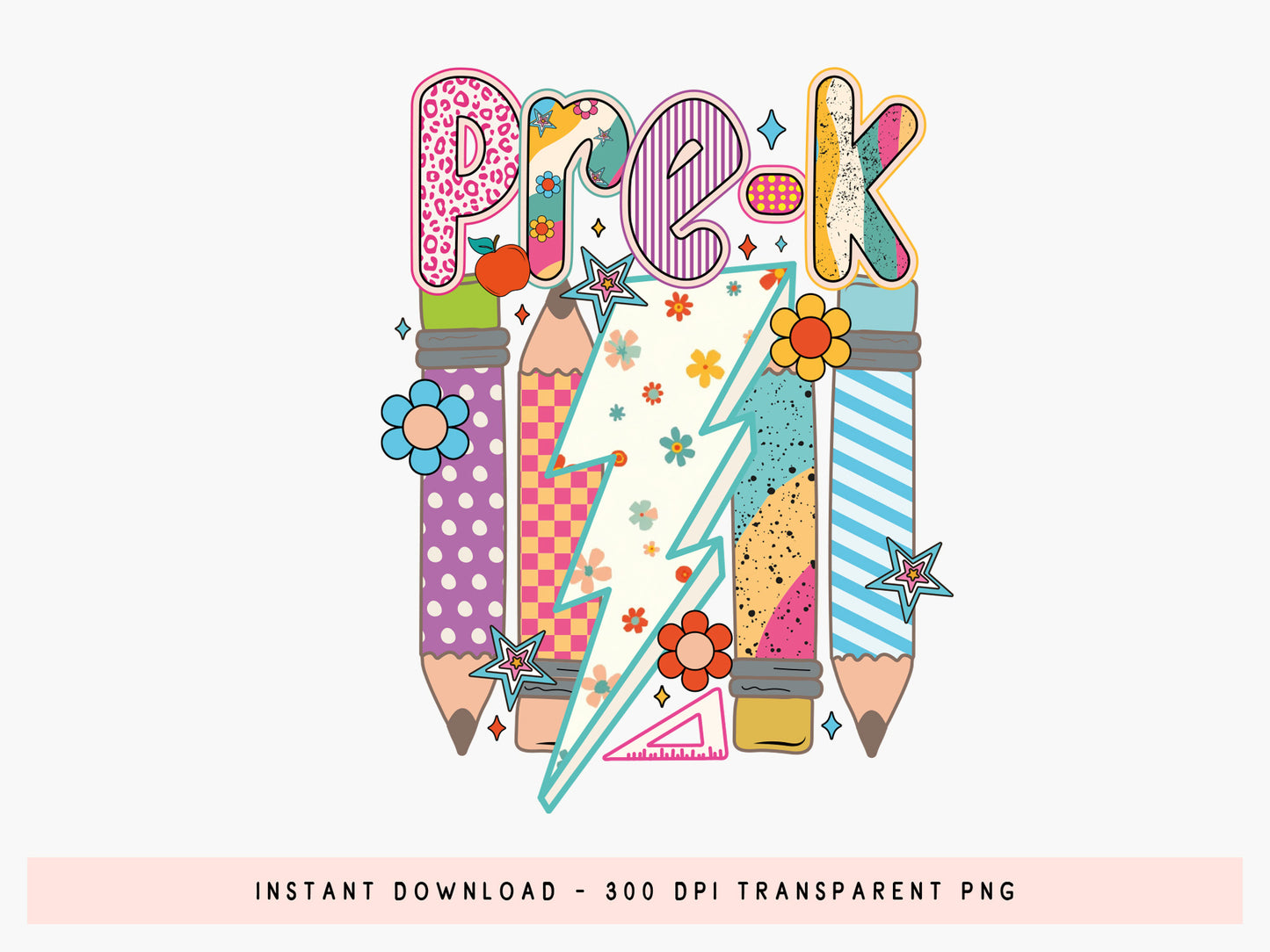 Pre-k, Preppy Back to School Sublimation Print
