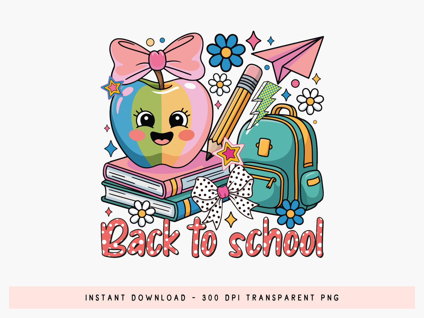 Preppy Back to School Sublimation Print