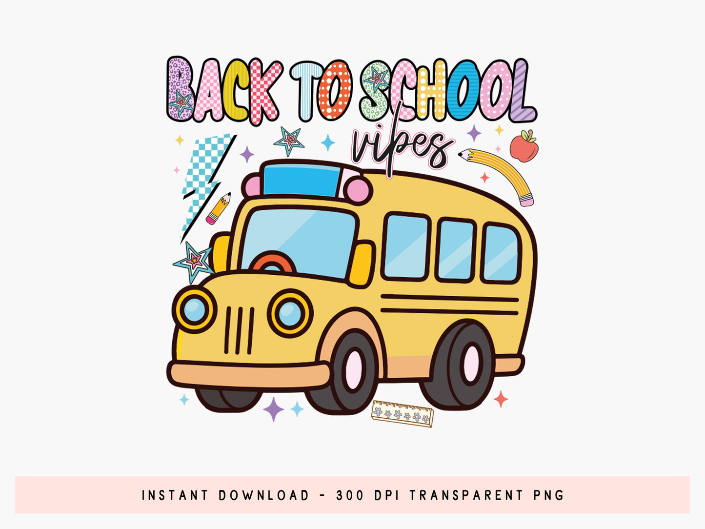 Preppy Back to School Vibes Sublimation