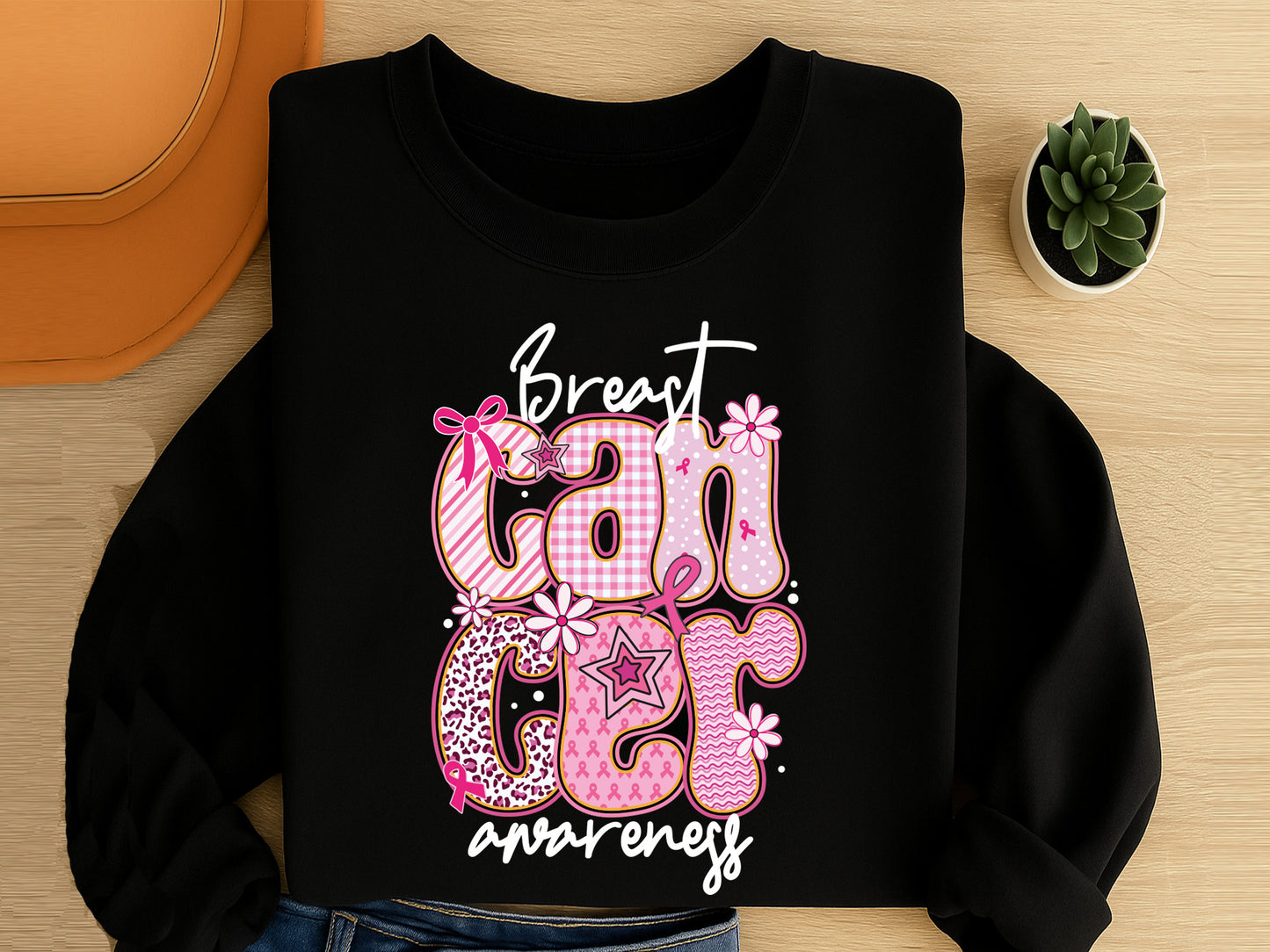 Preppy Breast Cancer Awareness PNG Sublimation