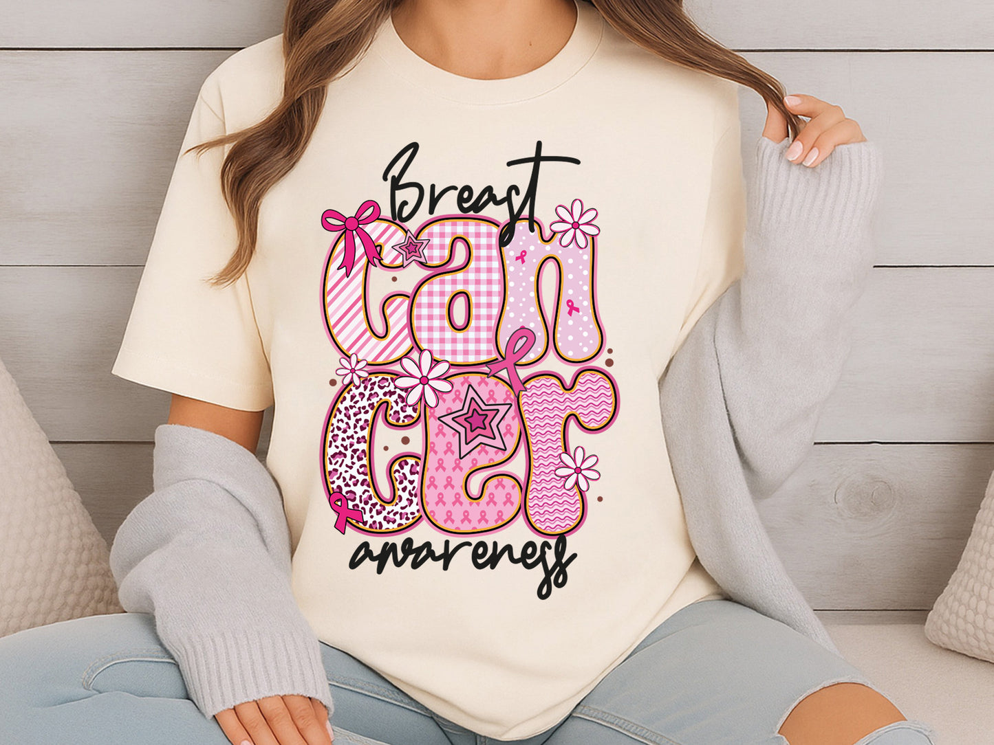 Preppy Breast Cancer Awareness PNG Sublimation