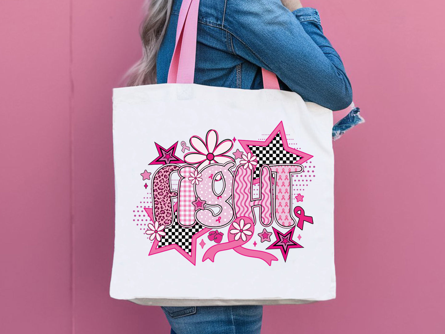 Preppy Breast Cancer Sublimation Designs Bundle