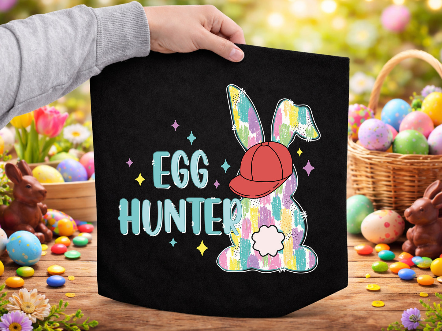 Preppy Bunny Easter Egg Hunter Sublimation