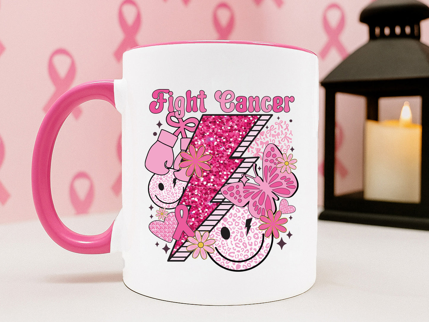 Preppy Fight Breast Cancer PNG Sublimation