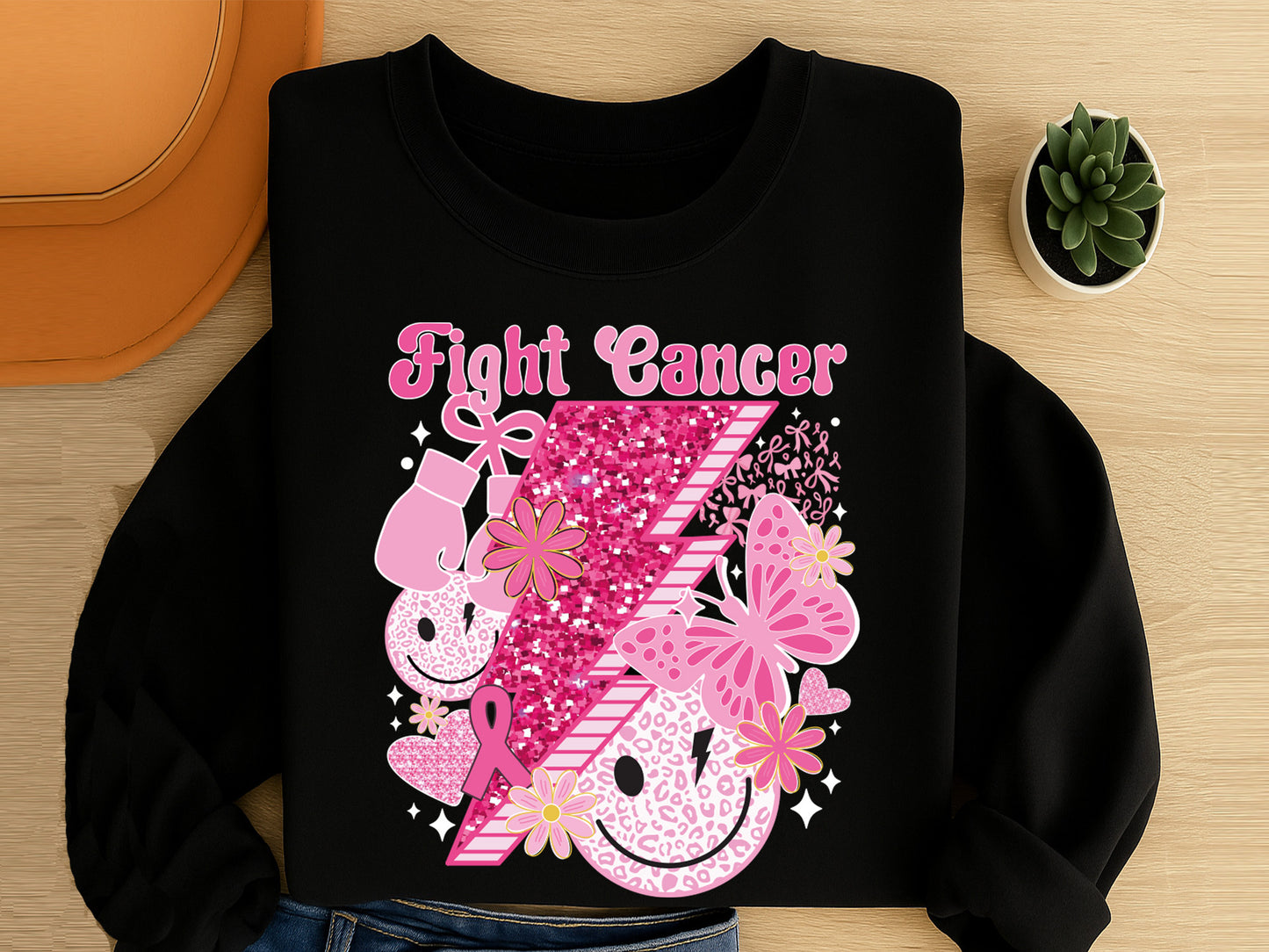 Preppy Fight Breast Cancer PNG Sublimation