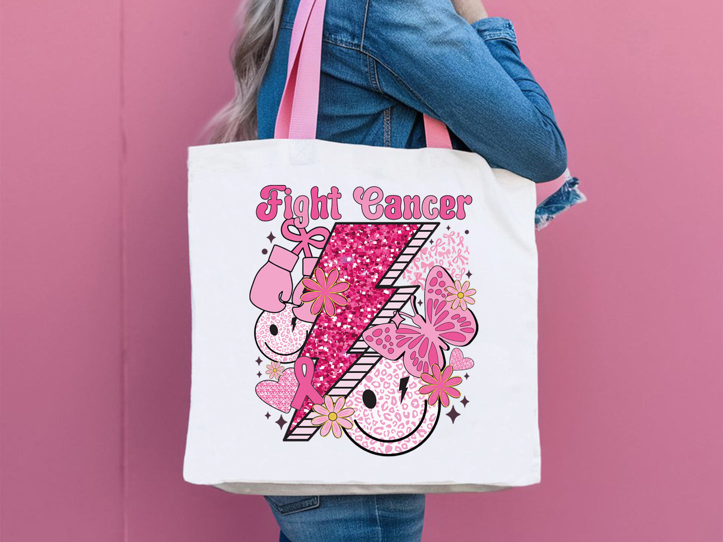 Preppy Fight Breast Cancer PNG Sublimation