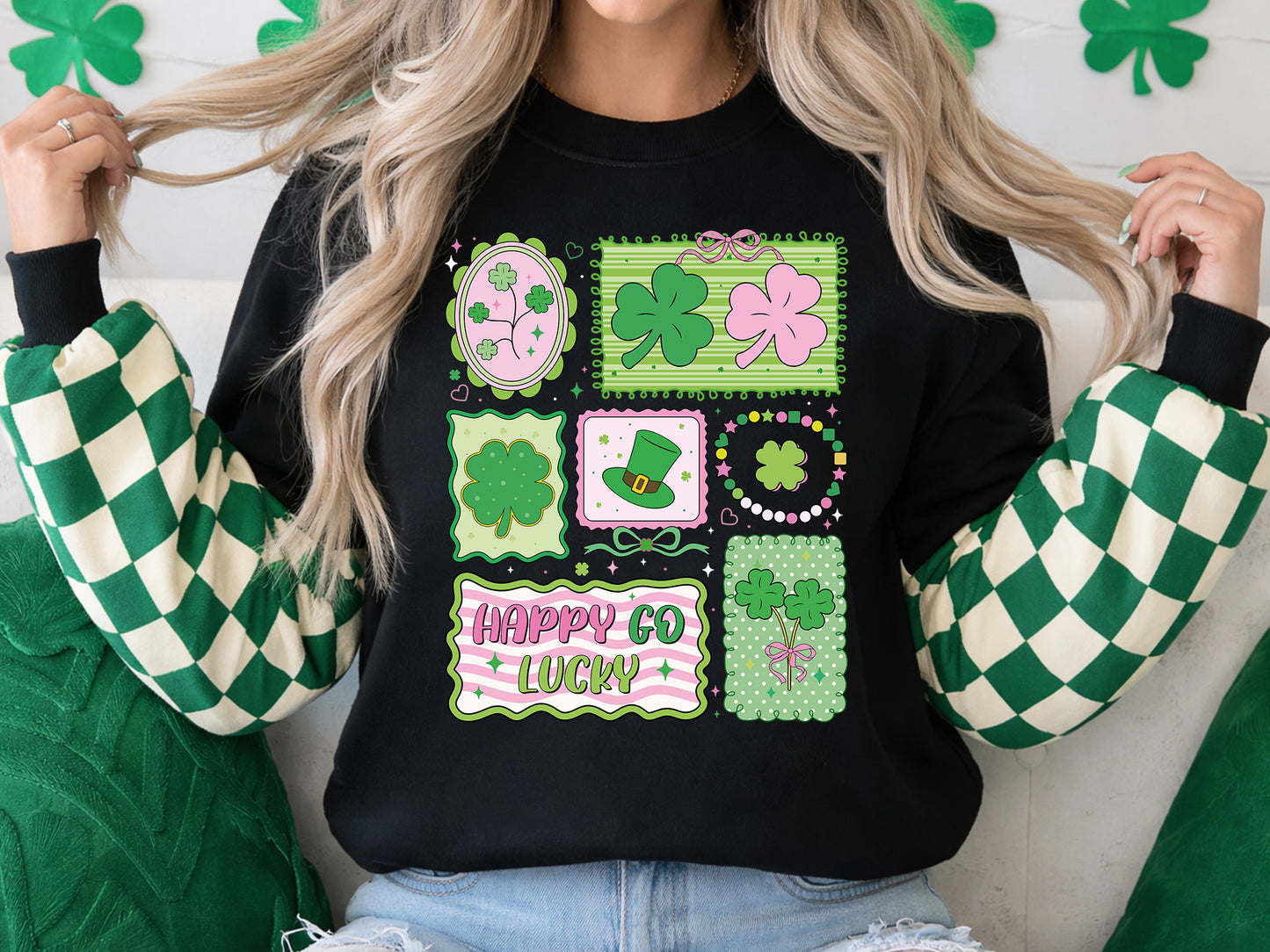 Preppy Happy Go Lucky St Patrick's Day PNG