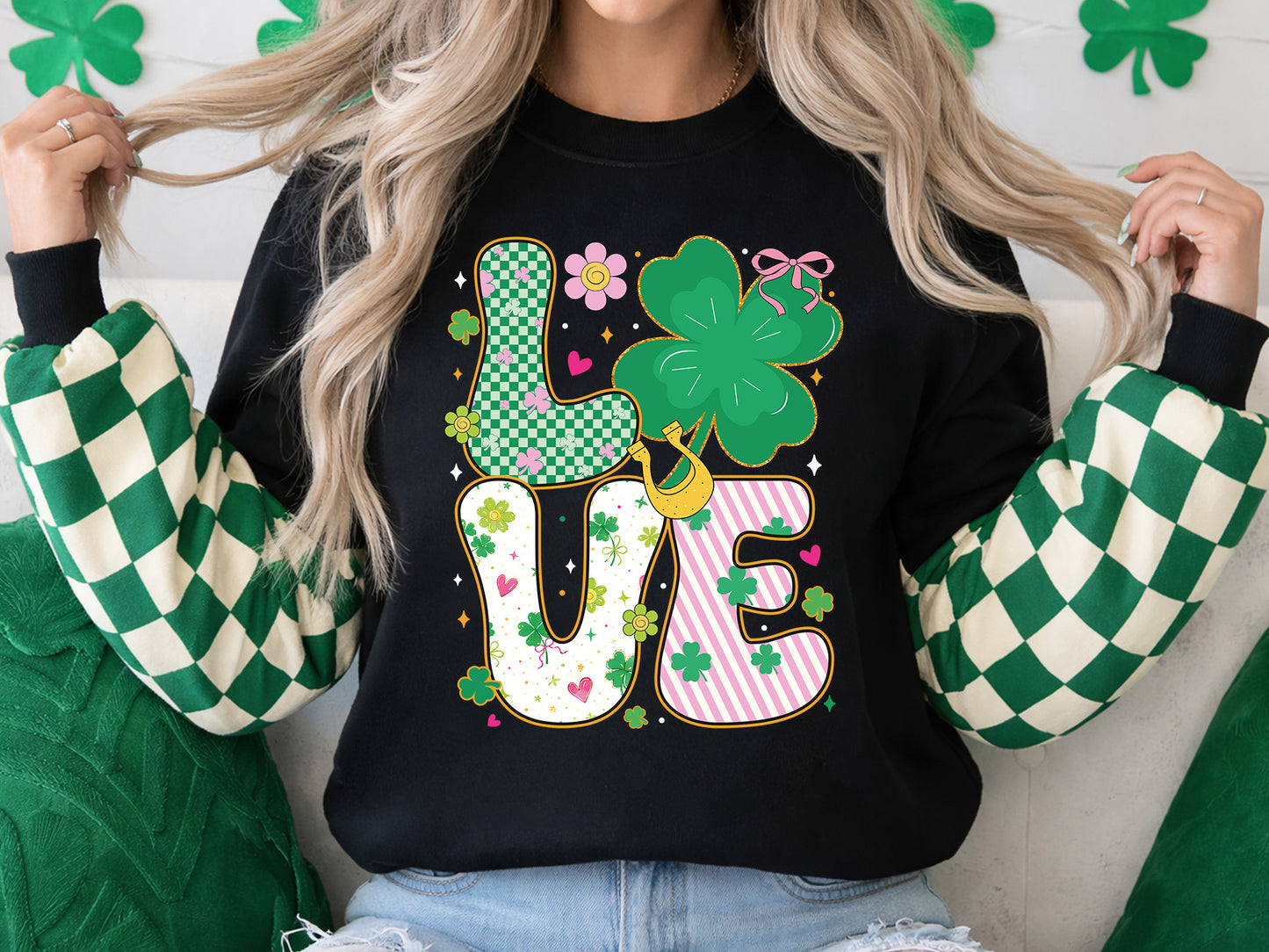 Preppy Love St Patrick's Day Sublimation Print