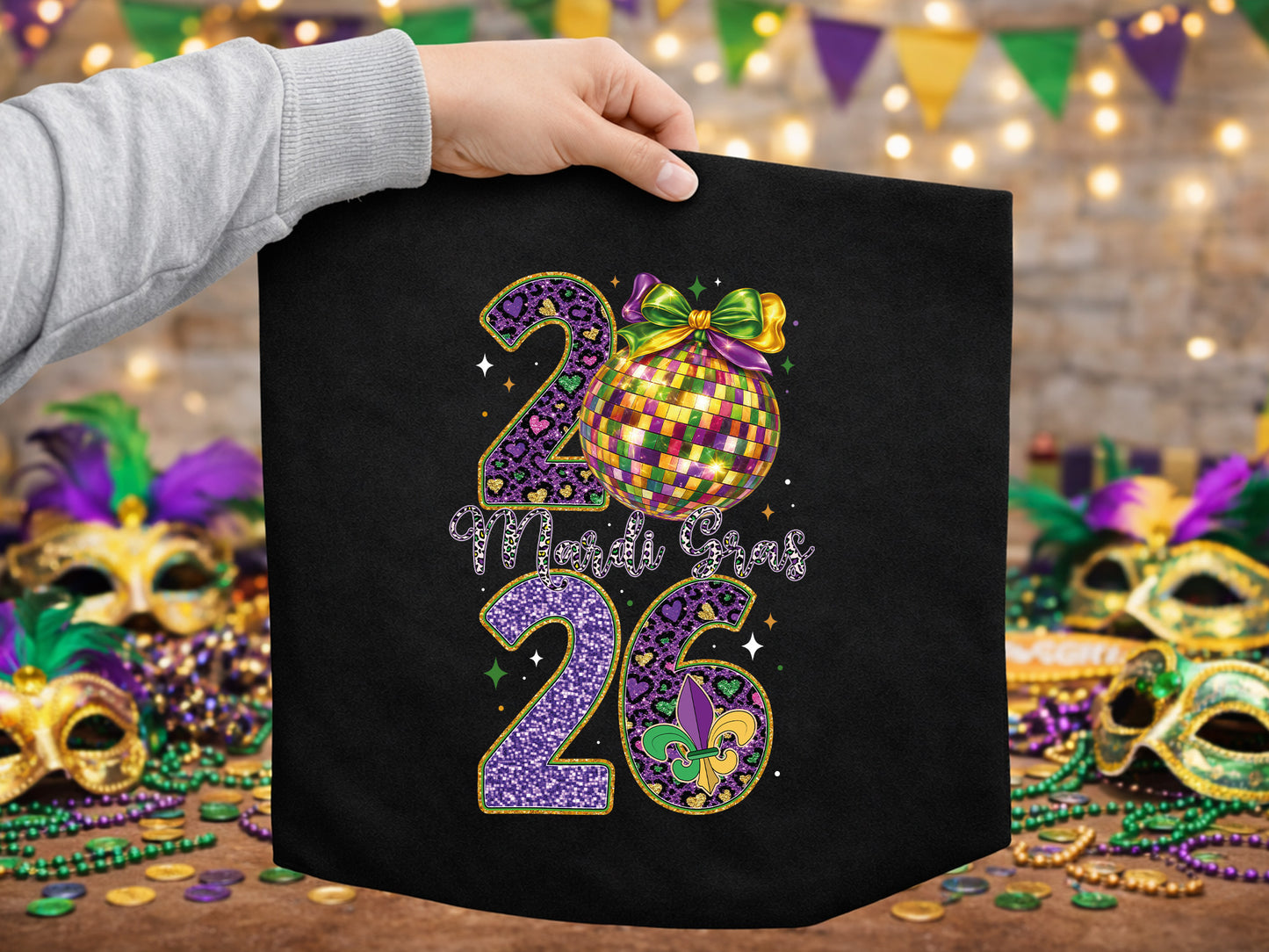 Preppy Mardi Gras 2026 Sublimation PNG
