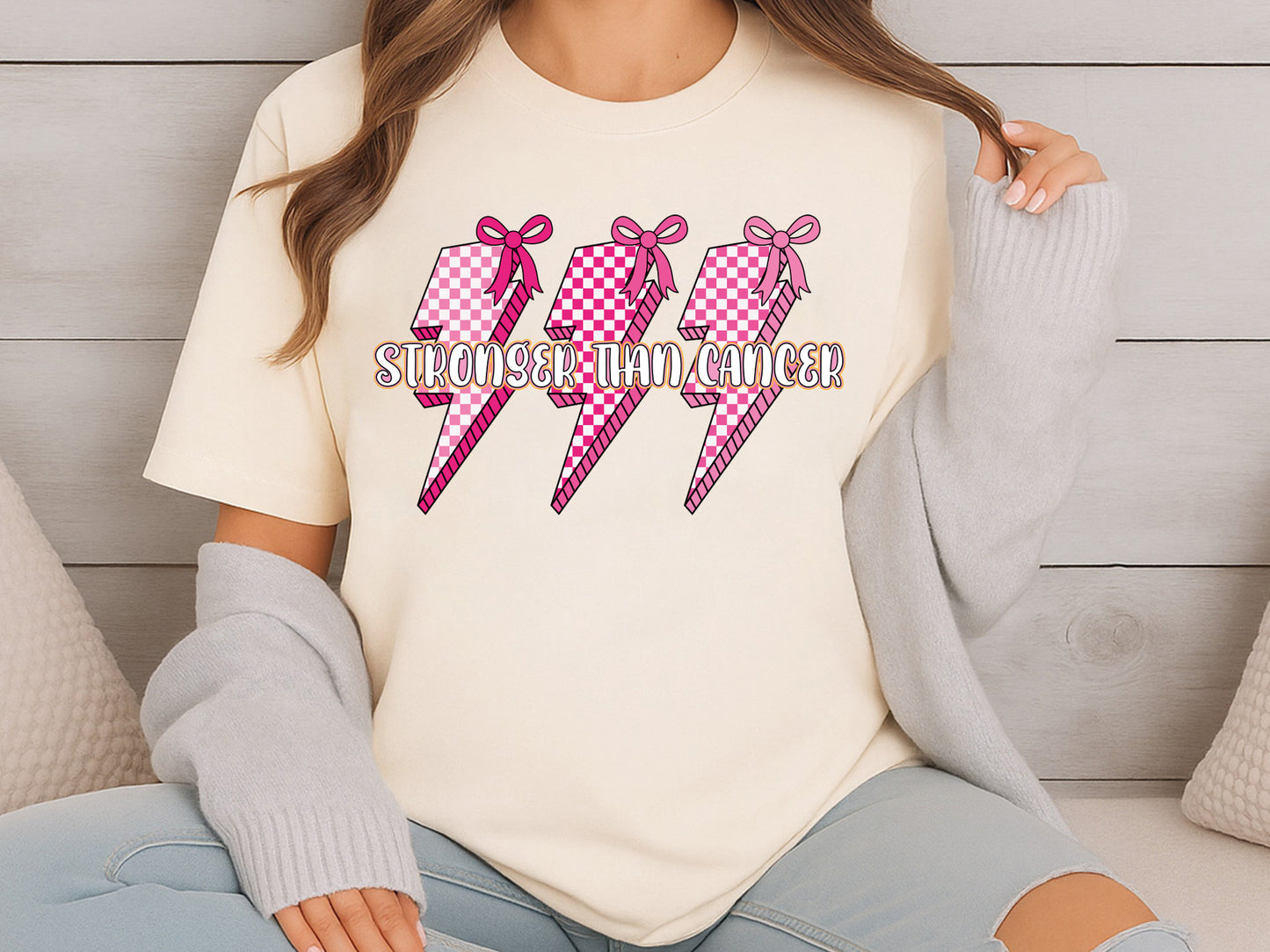 Preppy Stronger Than Cancer PNG Sublimation