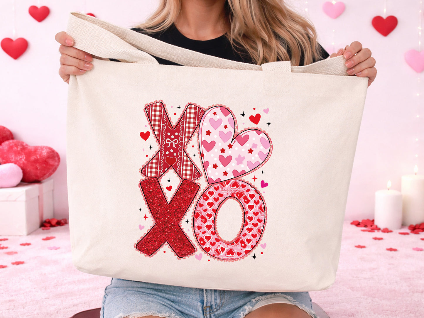 Preppy Xoxo Valentine's Day Sublimation Print