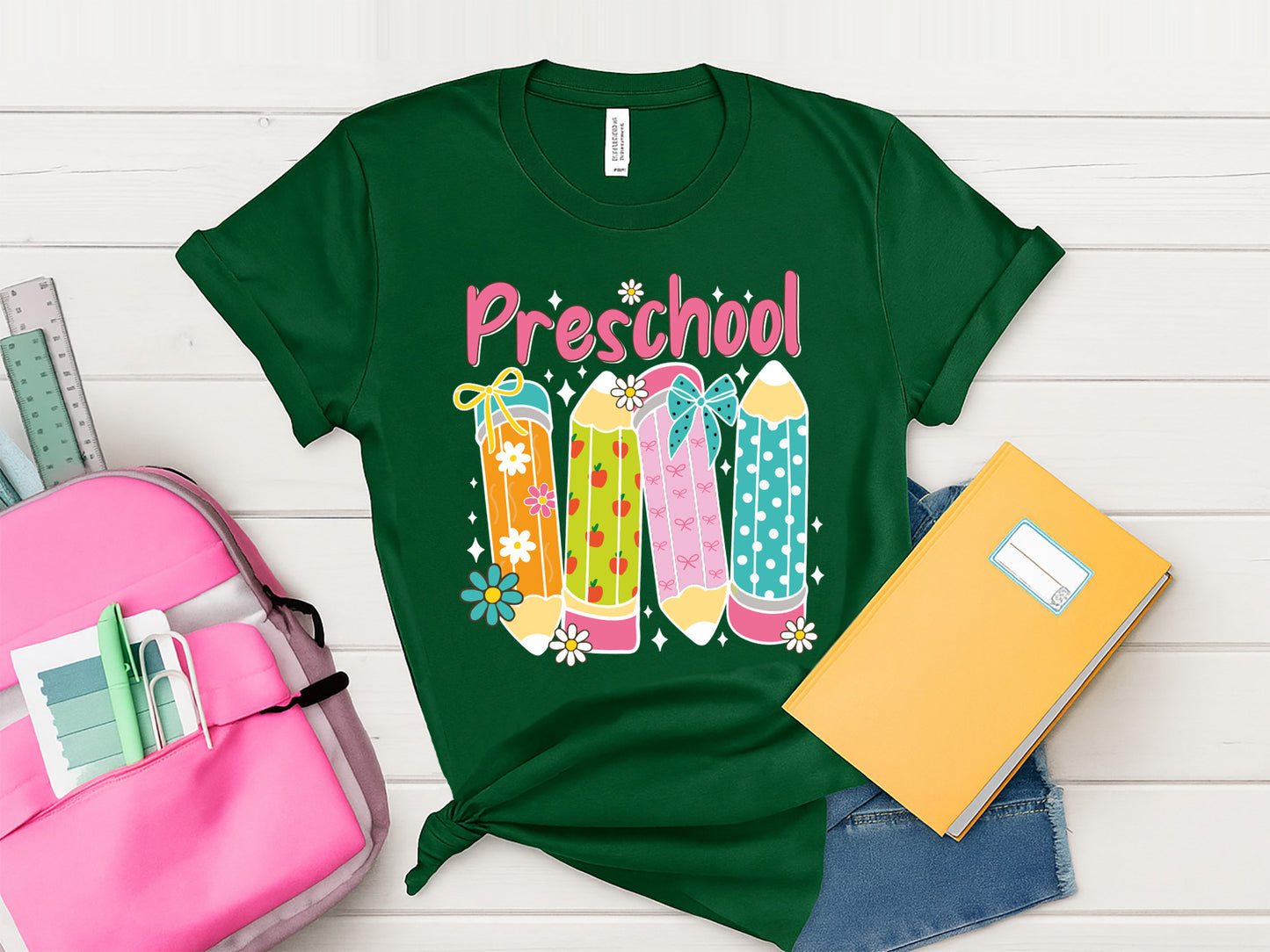 Preschool, Back to School Preppy PNG Sublimation