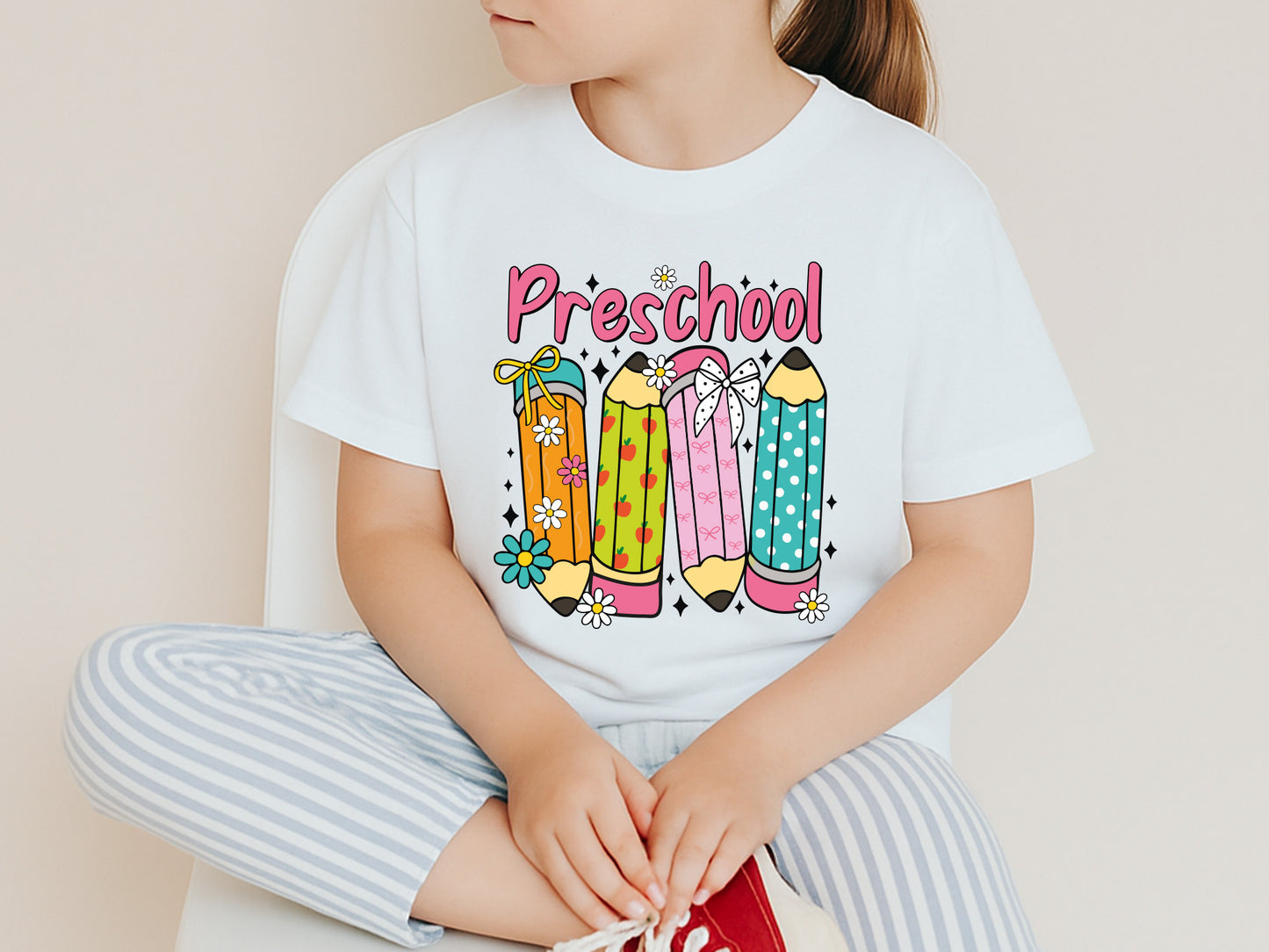Preschool, Back to School Preppy PNG Sublimation