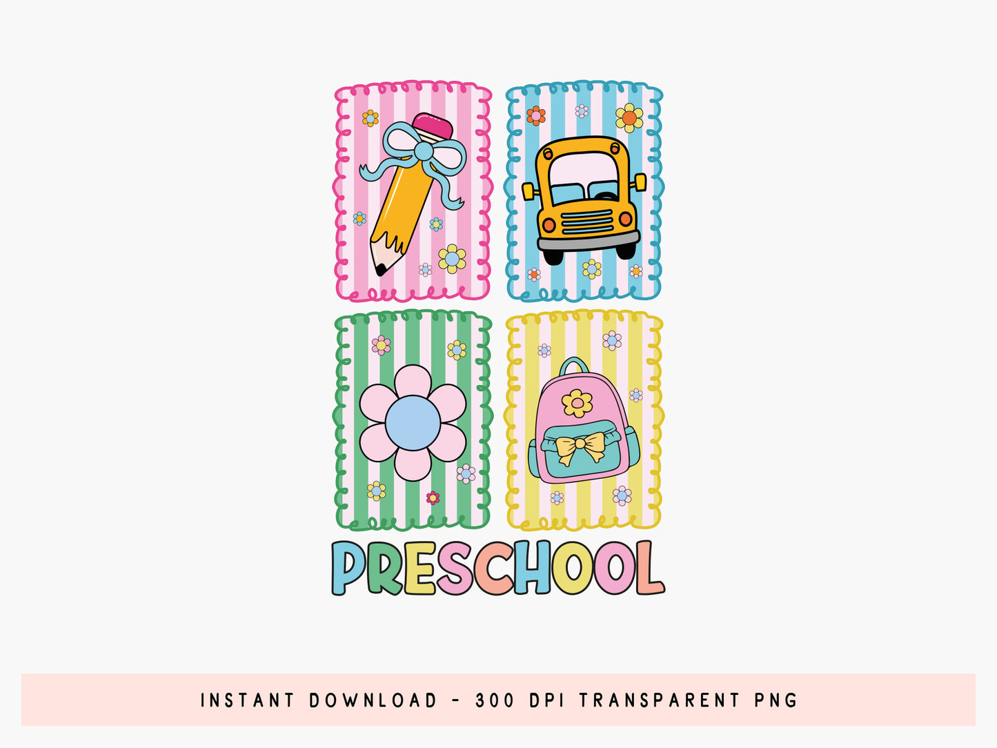 Preschool, Preppy Back to School Sublimation