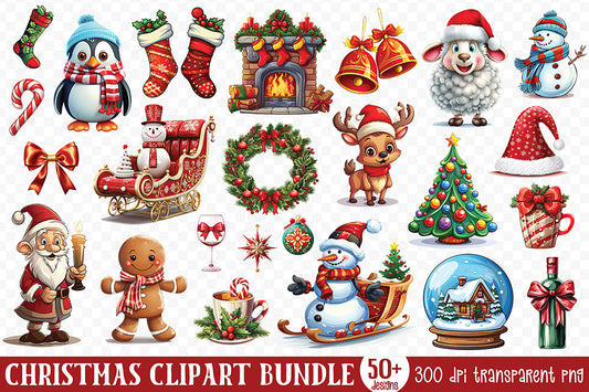 Christmas Sublimation Clipart Bundle V.2