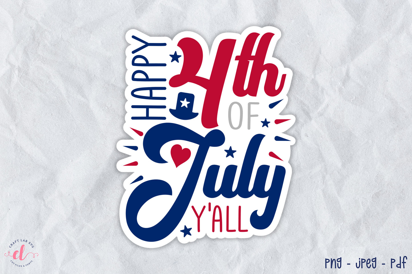 4th of July Sticker | Happy 4th of July Y'all