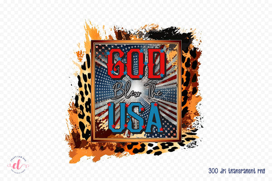 4th of July Sublimation Design - God Bless the USA