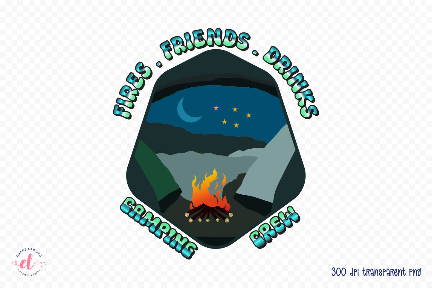 Retro Camping Sublimation - Camping Crew PNG