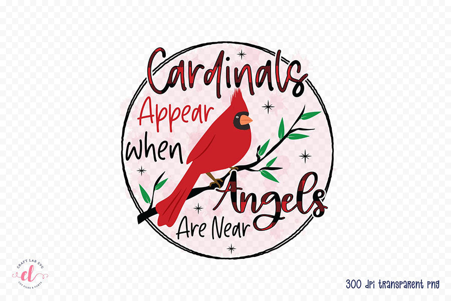 Christmas Cardinal PNG Sublimation Design