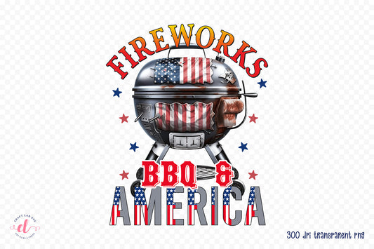 4th July Sublimation, Fireworks BBQ & America