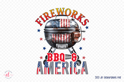 4th July Sublimation, Fireworks BBQ & America