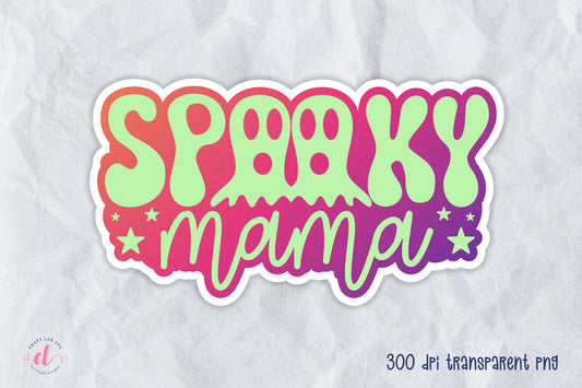 Spooky Mama, Printable Halloween Sticker