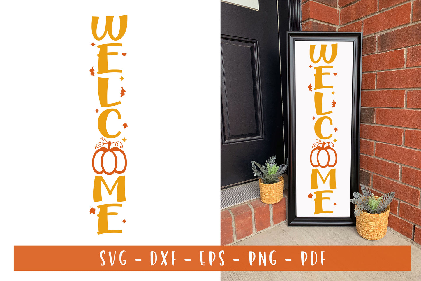 Fall Porch Sign SVG - Welcome SVG