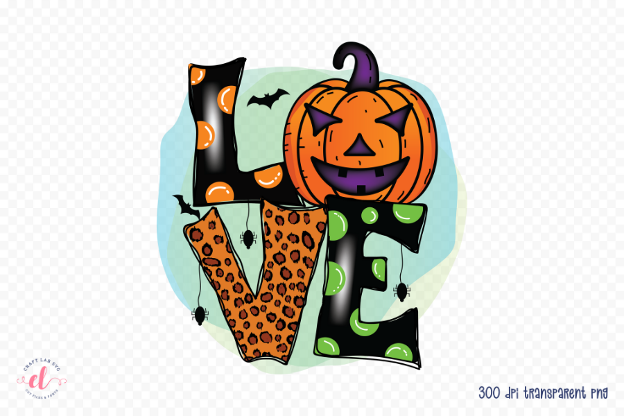 Halloween PNG Sublimation Design - Love