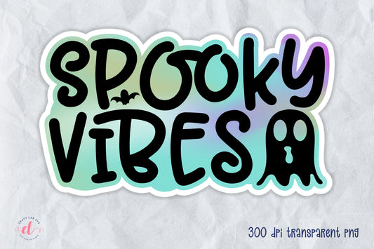 Spooky Vibes | Printable Halloween Sticker