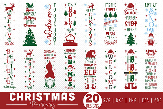 Christmas Porch Sign SVG Bundle Vol.2