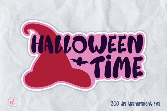 Printable Halloween Sticker - Halloween Time