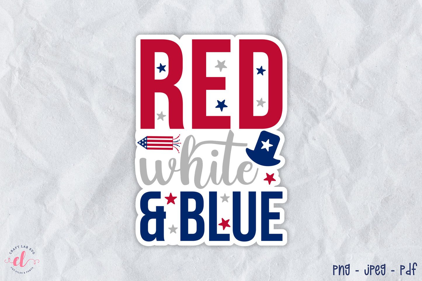 4th of July Sticker | Red White & Blue
